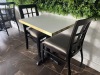 17 x Restaurant Dining Tables with Marble Effect Tops and Gold Banding to Edge, Size H75 x W70 x D60cm. - 6