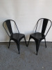 Pair of Black Metal Café/Bistro Chairs.