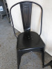 Pair of Black Metal Café/Bistro Chairs. - 3