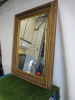 Large Bevel Edged Mirror in Gold Ornate Frame. Size H87 x W120 x D9cm. - 2