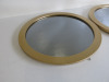 3 x Round Mirror in Gold Coloured Frame. Size Dia 50cm. - 2