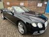 J11 DGE: (2013) Bentley Continental GTC MDS Auto, W12, 5988cc Petrol, Four-Wheel Drive, Convertible in Black. Mileage 49,658. MOT Expires 12/03/2025. Comes with 2 x Keys & V5... - 3