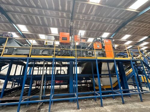 BUSINESS & ASSETS FOR SALE: Plastic Bottle Reprocessing Company in West Midlands with Entire Production Line with De-Bailing, Separating, Sorting, Granulating, Washing, Drying & Bagging Plant