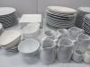 Approx 105 x Pieces of White Crockery to Include Olympia, Porcelite, Genware & Titan to Include: 40 x Dinner Plates, 10 x Pasta Bowls, 10 x Bowls, 25 x Side Plates, 3 x Serving Dishes, 9 x Small Side Bowls & 6 x Jugs. - 3