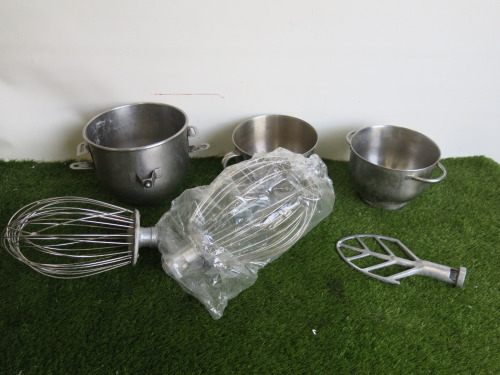 Assortment of Mixer Accessories, 2 Whisks & 2 Paddle Mixer. (As Viewed)