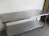 Stainless Steel Prep Table with Shelf Under. Size H90 x W180 x D65cm - 2