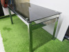 Chrome Framed & Glass Top Coffee Table, Size H49 x W100 x D50cm. - 3