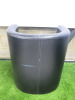 4 x Staples Black Faux Leather Reception Tub Chairs. Size H75 x W70cm. - 9