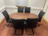 Darkwood Board Room Table, Size H69 x W77 x D98cm & Dark Wood 2 Door Credenza, Size H72 x W80 x D43cm. - 3