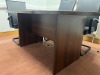 Darkwood Board Room Table, Size H69 x W77 x D98cm & Dark Wood 2 Door Credenza, Size H72 x W80 x D43cm. - 5