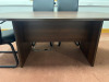 Darkwood Board Room Table, Size H69 x W77 x D98cm & Dark Wood 2 Door Credenza, Size H72 x W80 x D43cm. - 6