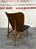 Kristian Sofus Hansen & Tommy Hyldahl for Norr11 Designer Elephant Lounge Chair. Solid Light Oak Frame with Veneer Seat & Back, Upholstered in Dark Blue. - 3