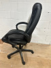Black Faux Leather Executive Swivel Office Chair. - 2