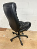 Black Faux Leather Executive Swivel Office Chair. - 3