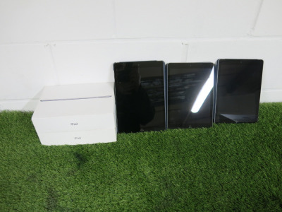 (A/F) 5 x Apple iPads to Include: 1 x Model A2429, 2 x Model A1954 & 2 x A1893. NOTE: sold for spares or repair as locked with remote management.