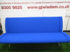 Tecno Spa D70 Reversible Designer Sofa, Designed By Osvaldo Borsani in Blue Hopsack Fabric with Brushed Metal Base. NOTE: small tear as pictured. - 3