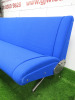 Tecno Spa D70 Reversible Designer Sofa, Designed By Osvaldo Borsani in Blue Hopsack Fabric with Brushed Metal Base. NOTE: small tear as pictured. - 4