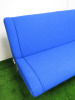 Tecno Spa D70 Reversible Designer Sofa, Designed By Osvaldo Borsani in Blue Hopsack Fabric with Brushed Metal Base. NOTE: small tear as pictured. - 5