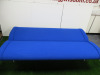 Tecno Spa D70 Reversible Designer Sofa, Designed By Osvaldo Borsani in Blue Hopsack Fabric with Brushed Metal Base. NOTE: small tear as pictured. - 10