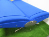 Tecno Spa D70 Reversible Designer Sofa, Designed By Osvaldo Borsani in Blue Hopsack Fabric with Brushed Metal Base. NOTE: small tear as pictured. - 11