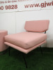 Arflex Elettra Lounge Chair Designed by B.B.P.R in Pink Hopsack with Pair of Matching Heavy Duty Stools. - 3