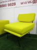 Arflex Elettra Lounge Chair Designed by B.B.P.R in Yellow Hopsack with Pair of Matching Heavy Duty Stools. - 4