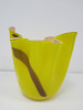 Venini Fazzoletto Yellow Tissue Vase in Box. Size H24cm. RRP £655.