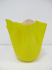 Venini Fazzoletto Yellow Tissue Vase in Box. Size H24cm. RRP £655. - 3