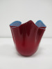 Venini Fazzoletto Red Tissue Vase in Box. Size H14cm. RRP £335.