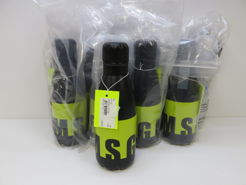 10 x New/Packaged MSGM Metal Water Bottles. RRP £50.00 each.