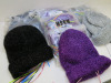 11 x MSGM Winter Beanie Hats in Black, Silver & Purple. RRP £105.00 each. - 2