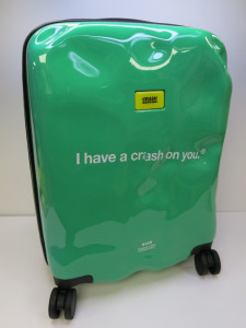 MSGM Crash Baggage Icon Small Cabin Bag in Green (Ex-Display) with Dustcover. RRP £225.00.