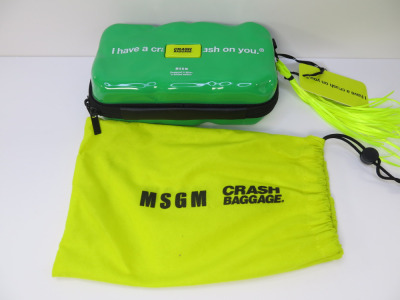 MSGM Crash Baggage Mini Icon Bag in Green with Shoulder Strap. RRP £130.00.