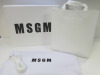 MSGM Medium White Tote Bag in Box with Shoulder Strap & Dustcover. RRP £330.00.