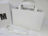 MSGM Small White Tote Bag in Box with Shoulder Strap & Dustcover. RRP £270.00. - 2