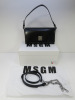 MSGM Black Baguette Bag in Box with Shoulder Strap & Dustcover. RRP £375.00.