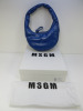 MSGM Blue Puffy Hobo Bag in Box with Dustcover. RRP £355.00.