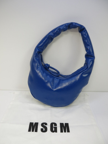 MSGM Blue Puffy Hobo Bag with Dustcover. RRP £355.00.