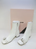 Pair of MSGM Boxed/New Women's Buckled Ankle Boots in White with Dustcover, Size 39, RRP £535.00.