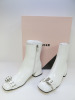 Pair of MSGM Boxed/New Women's Buckled Ankle Boots in White with Dustcover, Size 39, RRP £535.00.