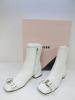 Pair of MSGM Boxed/New Women's Buckled Ankle Boots in White with Dustcover, Size 40, RRP £535.00.