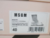 Pair of MSGM Boxed/New Women's Buckled Ankle Boots in White with Dustcover, Size 40, RRP £535.00. - 2