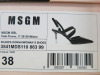 Pair of MSGM Boxed/New Women's High Heel Patent Pumps in Black with Dustcover, Size 37, RRP £455.00. - 2