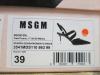 Pair of MSGM Boxed/New Women's High Heel Patent Pumps in Black with Dustcover, Size 37, RRP £455.00. - 2