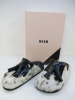 Pair of MSGM Boxed/New Women's Slippers in Cowhide with Tassels & Dustcover, Size 40, RRP £505.00.