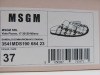 Pair of MSGM Boxed/New Women's Slippers in Cream & Brown with Pink & Blue Stripe, Tassels & Dustcover, Size 37, RRP £475.00. - 2