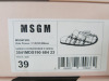 Pair of MSGM Boxed/New Women's Slippers in Cream & Brown with Pink & Blue Stripe, Tassels & Dustcover, Size 39, RRP £475.00. - 2