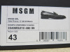 Pair of MSGM Boxed/New Men's Loafers in Black & White with Tassels & Dustcover, Size 43, RRP £490.00. - 2