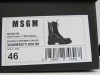 Pair of MSGM Boxed/New Combat High Zip Patent Black Boots with Dustcover, Size 46, RRP £505.00. - 2