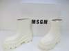 Pair of MSGM Boxed/New Stivale Donna/Women's Ankle Wellie Boot in White, Size 38, RRP £285.00.